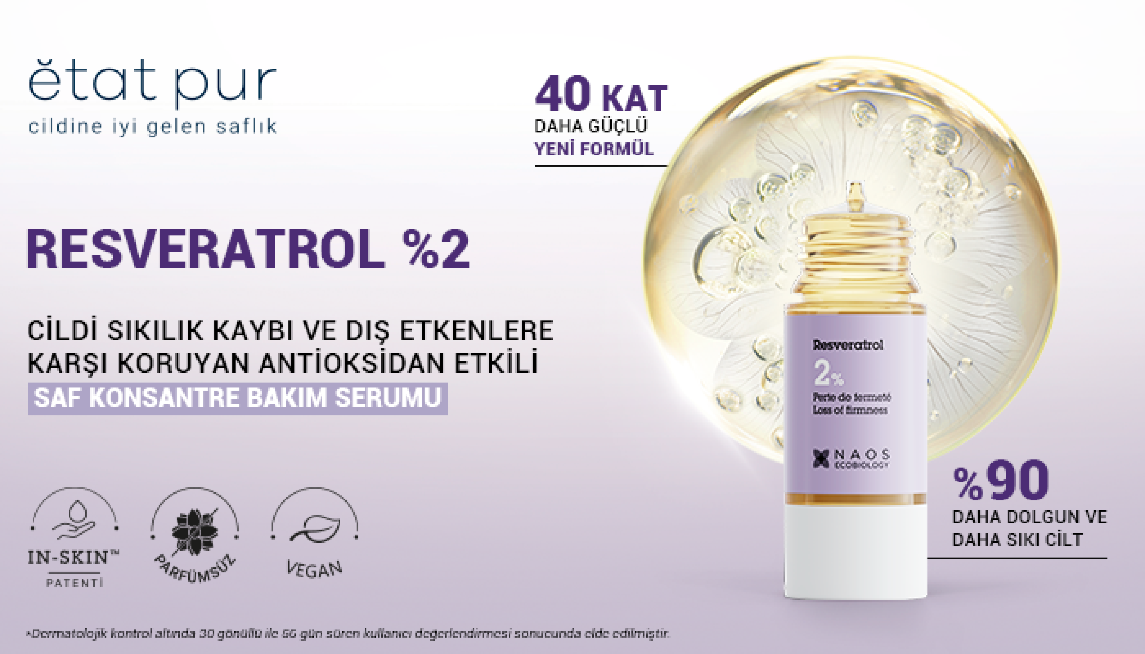 Saf Resveratrol Konsantre Bakım Serumu